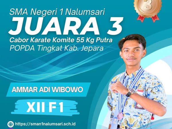 Juara 3 Cabor Karate 55 Kg Putra POPDA Kab. Jepara 2024