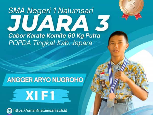 Juara 3 Cabor Karate 60 Kg Putra POPDA Kab. Jepara 2024