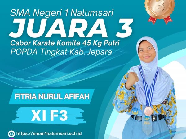 Juara 3 Cabor Karate 45 Kg Putri POPDA Kab. Jepara 2024