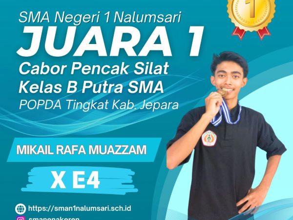 Juara 1 Cabor Pencak Silat Kelas B Putra SMA Kab. Jepara 2024