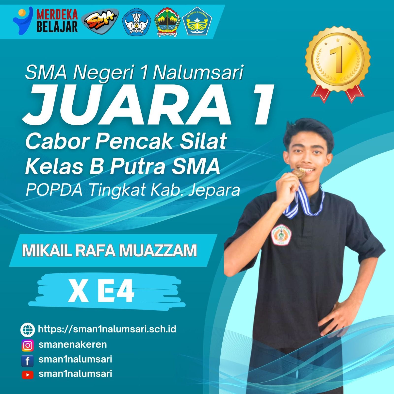 Juara 1 Cabor Pencak Silat Kelas B Putra SMA Kab. Jepara 2024