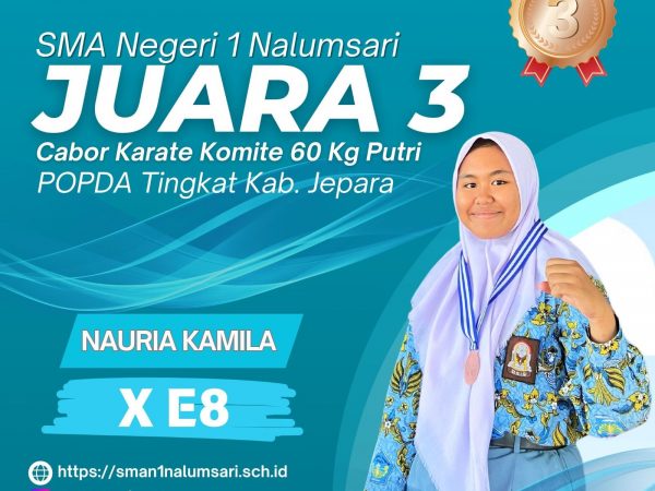 Juara 3 Cabor Karate 60 Kg Putri POPDA Kab. Jepara 2024