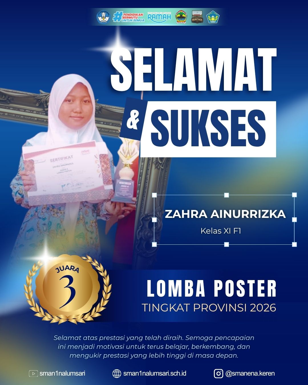 Juara 3 Lomba Poster Tingkat Provinsi 2026. Juara 3 Lomba Poster Tingkat Provinsi 2026.