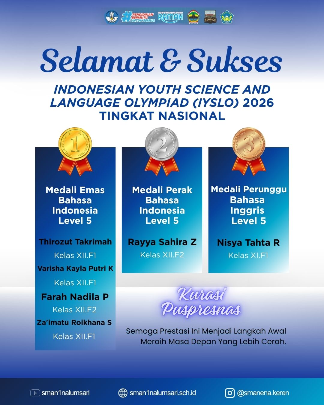 Juara Indonesian Youth Science And Language Olympiad (IYSLO) 2026